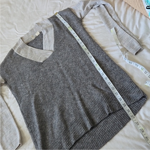 Anthropologie Moth gray sweater xs colorblock alpaca - Picture 9 of 9